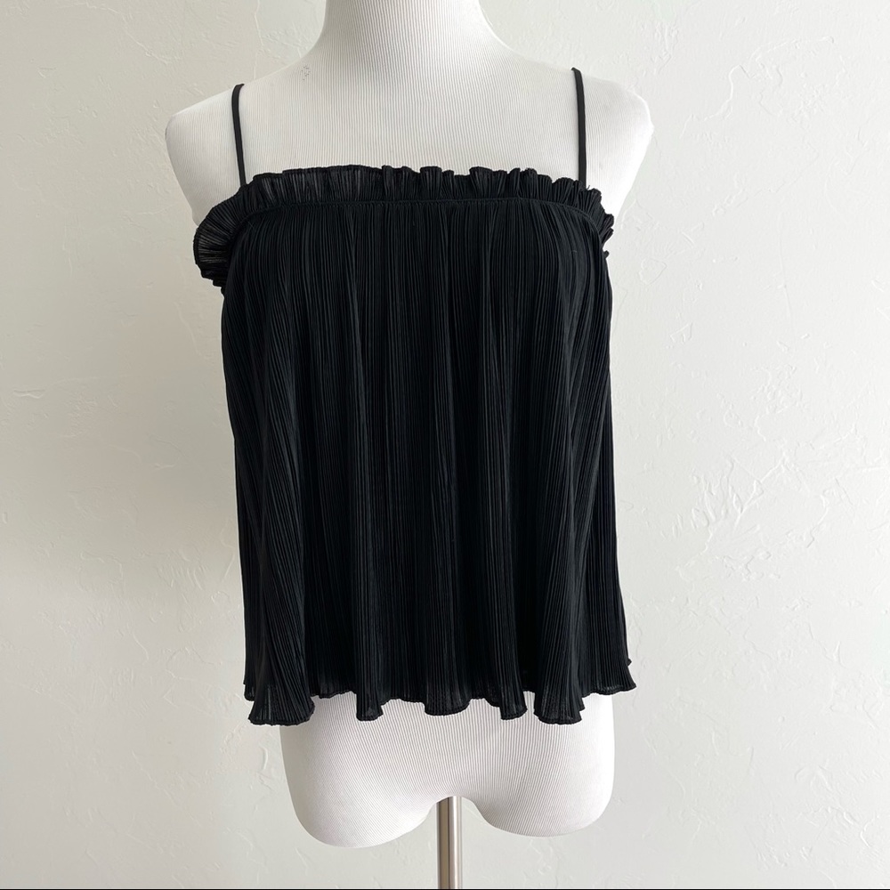 Madewell Women’s Black Ribbed Spaghetti Strap Top
